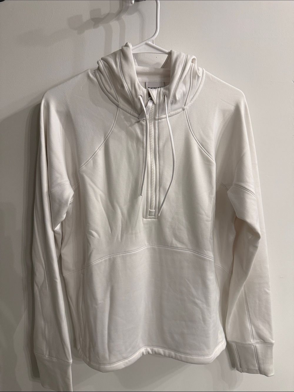 Athleta white unstoppable half zip Half-Zip Hoodie